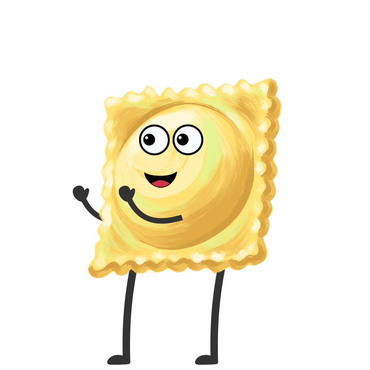 Raviolo, das Pastarium-Maskottchen